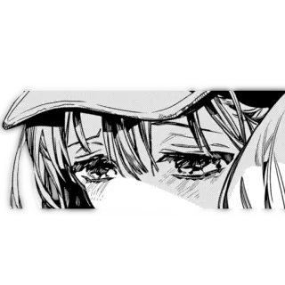 😢 anime, mangá, chorando, triste, olhos, lágrimas, garota telegram sticker