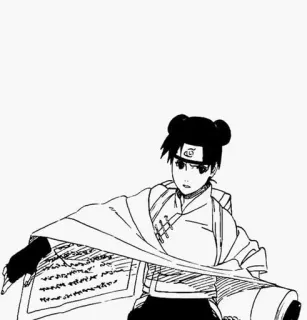🎋 Tenten Naruto 텐텐, 나루토, 애니메이션, 만화, 두루마리, 닌자, 캐릭터 telegram sticker
