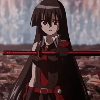 🔪 Akame Akame ga Kill! Anime, Akame, Miecz, Dziewczyna, Wojowniczka telegram sticker