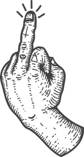 🖕 dito medio, offensivo, maleducato, gesto, mano telegram sticker