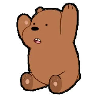 🤗 Grizzly Bear We Bare Bears Phim hoạt hình, Gấu, Gấu xám, We Bare Bears telegram sticker