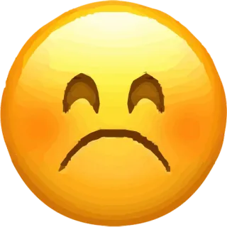 😊 emoji, traurig, gelb, gesicht whatsapp sticker