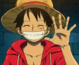 🖤 Monkey D. Luffy One Piece Anime, One Piece, Ruffy, Strohhut, Cartoon telegram sticker