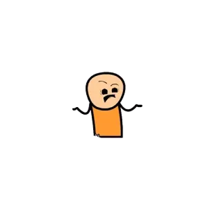 🙁 character, stick figure, confused, unsure telegram sticker