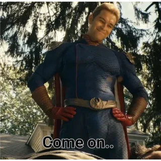 🙂 Homelander The Boys Come on.. Superheld, Bösewicht, TV, Homelander, Amazon whatsapp sticker
