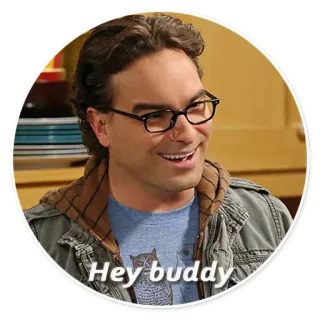 😃 Hey buddy hey, amigo, saludo, amigable whatsapp sticker