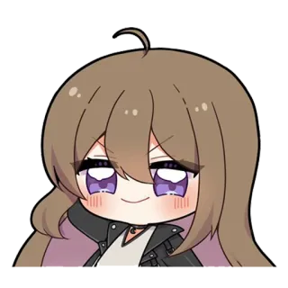 😏 anime, cartoon, kawaii, cute, chibi, girl, sticker telegram sticker