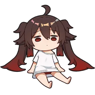 😐 Hu Tao Genshin Impact CHAWKS anime, character, chibi, girl, video game telegram sticker