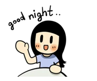 😴 good night .. good night, sleep, cartoon, cute, greeting telegram sticker
