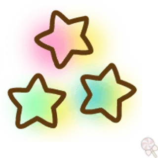 🍥 stelle, colorato, adesivo, cartone animato, forme telegram sticker