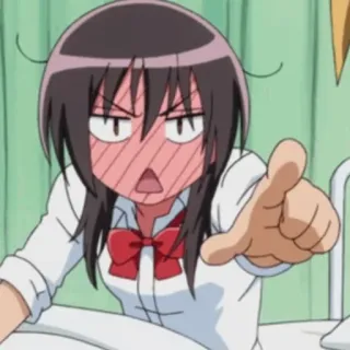 🍂 Misaki Ayuzawa Kaichou wa Maid-sama! Anime, Maid Sama, Misaki Ayuzawa, Marah, Menunjuk, Tsundere telegram sticker