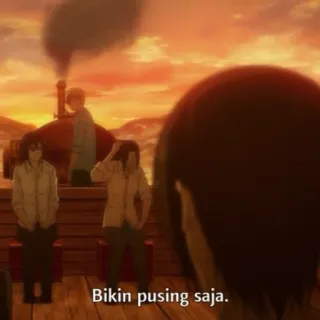 ☕ Bikin pusing saja. Anime, Charaktere, Landschaft, Sonnenuntergang whatsapp sticker