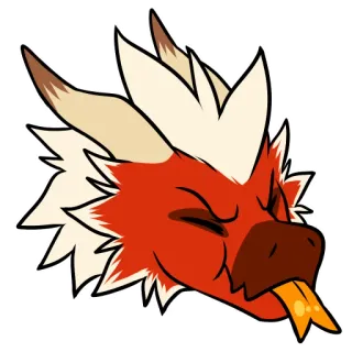😝 มังกร, การ์ตูน, สัตว์, แฟนตาซี, สิ่งมีชีวิต, สีแดง, น่ารัก telegram sticker
