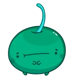 😐 fruit, cute, cartoon, sticker, green telegram sticker