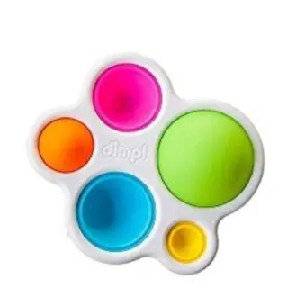 🛐 dimpl Jouet anti-stress, Jouet sensoriel, Jouet à bulles, Dimpl, Coloré, Blanc telegram sticker