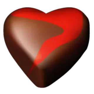 🍫 coração, chocolate, doce, dia dos namorados, doce, sobremesa telegram sticker