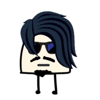 😊 cartoon, character, sunglasses, hair, avatar telegram sticker