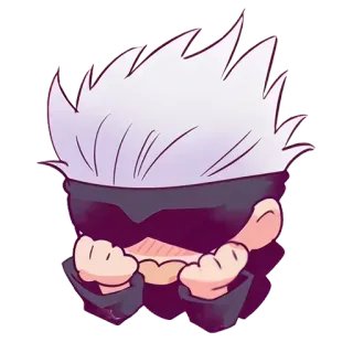 😁 Gojo Satoru Jujutsu Kaisen Аниме, Манга, Годжо Сатору, Jujutsu Kaisen, Чиби, Милый, Фанатское творчество telegram sticker
