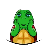 😱 Tartaruga, Animale, Verde, Pigro, Carino, Cartone animato whatsapp sticker