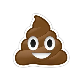 💩 какашка, эмодзи, коричневый, куча, юмор, значок telegram sticker