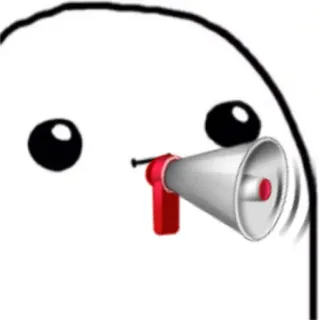 😐 Блоб, Мегафон, Милый, Общение, Динамик whatsapp sticker