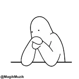 🔝 hoạt hình, nhân vật, giọt, trắng, viền, đơn giản telegram sticker