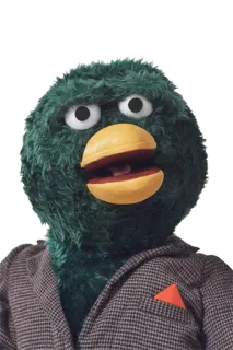 👨 Duck Don't Hug Me I'm Scared Puppe, grün, Vogel, Ente, TV-Show, Don't Hug Me I'm Scared telegram sticker