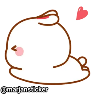 ❤️ @marjansticker стикер, мультфильм, кролик, каваий, милый, любовь telegram sticker