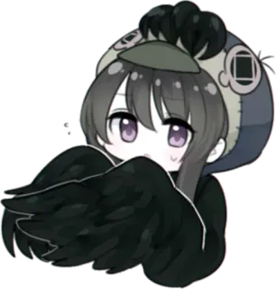 🐦 Anime, Chibi, Desenho animado, Fofo, Mangá, Pássaro telegram sticker