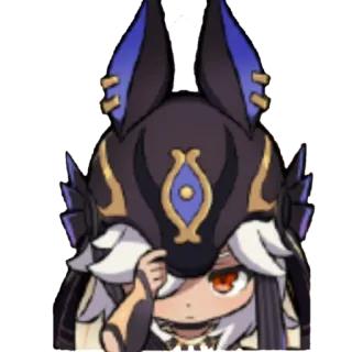 🙁 Cyno Genshin Impact ไซโน, เก็นชินอิมแพกต์, อนิเมะ, เกม, ตัวละคร, จิบิ telegram sticker