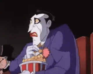 🍿 The Joker Batman: The Animated Series Joker, Batman, villain, DC Comics, animated, clown telegram sticker