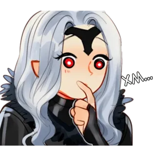 🤔 xm... anime, manga, character, sticker telegram sticker
