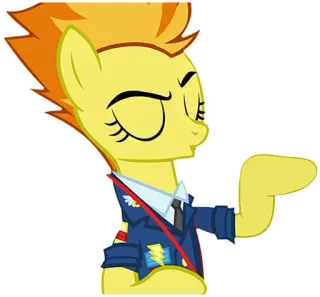 😕 Spitfire My Little Pony cartoon, animal, pegasus, Spitfire, friendship, pony, MLP whatsapp sticker