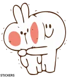 ๐ซ rabbit, hug, cute, cartoon, animal, friendship telegram sticker