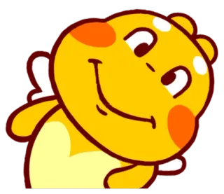 🌝 милый, желтый, животное, счастливый, мультфильм whatsapp sticker