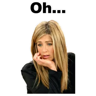 👄 Oh... Meme, Reazione, Jennifer Aniston, scioccata, sorpresa telegram sticker