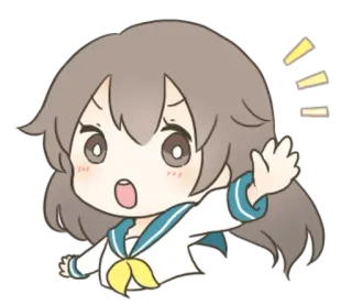 😠 Anime, Fille, Chibi, Mignon, Kawaii telegram sticker
