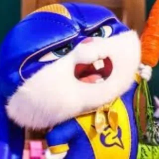 🐰 Snowball The Secret Life of Pets coniglio, coniglietto, animale, cartone animato, personaggio, animato, animale domestico, carota whatsapp sticker
