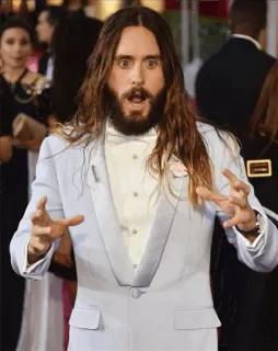 😯 Jared Leto gwiazda, aktor, Jared Leto, portret, mężczyzna, długie włosy telegram sticker