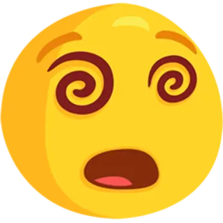 😵 Emoji, Étourdi, Confus, Tourbillon, Visage, Jaune telegram sticker