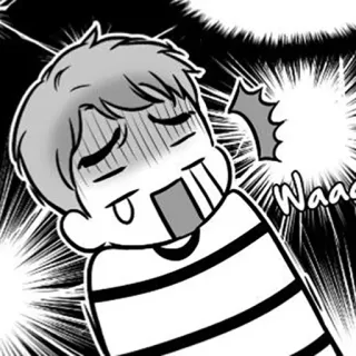 😵 Waaa Мультфильм, Плачущий, Грустный, Аниме, Манга telegram sticker