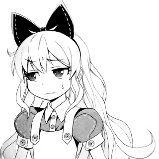 ✳️ Anime, Manga, Chica, Personaje, Lazo, Ilustración, Cute telegram sticker