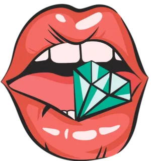 👄 lips, mouth, diamond, jewelry, teeth, beauty telegram sticker