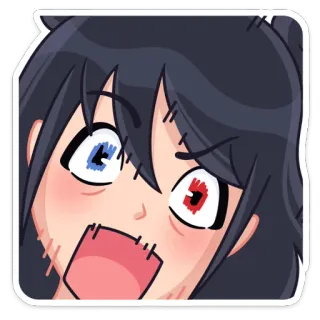 😳 Animé, En colère, Frustré, Expression, Dessin animé, Criant, Personnage telegram sticker