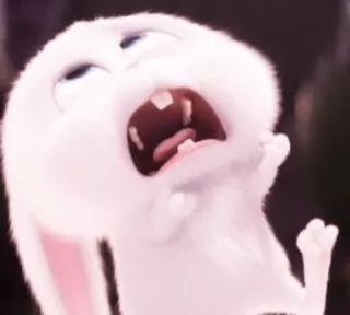 🐰 Snowball The Secret Life of Pets coelho, animal, fofo, desenho, cartoon whatsapp sticker