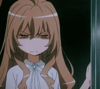 🎸 Taiga Aisaka Toradora! Anime, Gadis, Toradora, Taiga Aisaka, Marah, Imut, Karakter telegram sticker