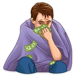 🤒 argent, renifler, espèces, finance, avidité, richesse, dollar telegram sticker