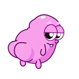 🍑 blob, cute, cartoon, pink, character whatsapp sticker