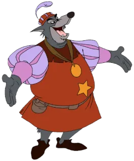 🤗 Sheriff of Nottingham Robin Hood Sheriff de Nottingham, Robin Hood, Personaje Disney, Lobo antropomórfico, Dibujos animados, Animado telegram sticker