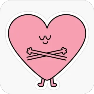 🥰 coração, amor, fofo, desenho animado, abraçando telegram sticker